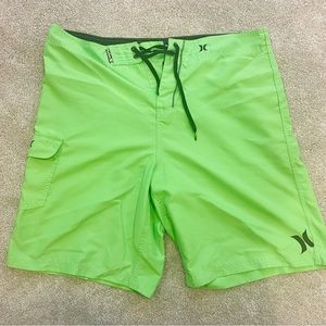 Men’s Lime Green Board Shorts Size 38
